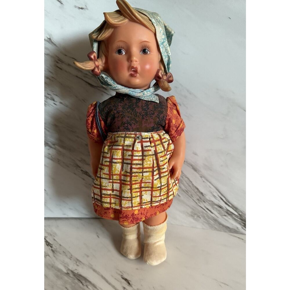 MJ Hummel Goebel Rare VTG Girl Doll, Creepy Yankee Swap, Holiday Office Gag Gift